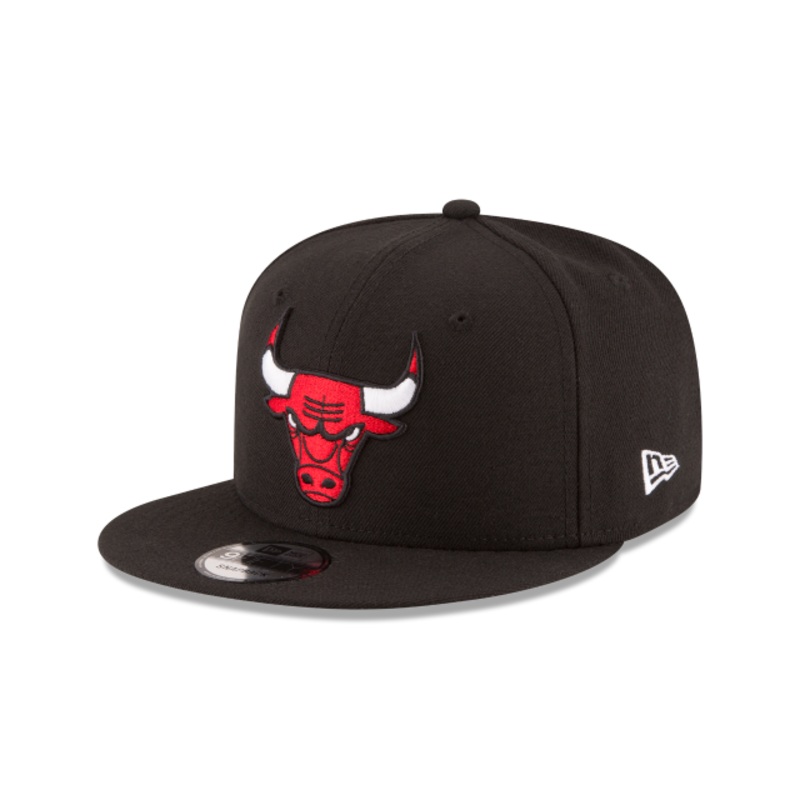 Chicago Bulls NBA New Era Men’s Black 9Fifty Team Color Snapback