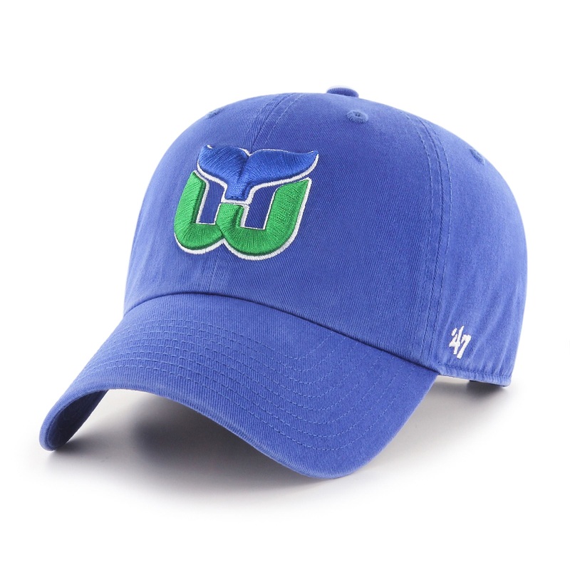 Hartford Whalers NHL 47 Brand Men’s Blue Clean Up Adjustable Hat