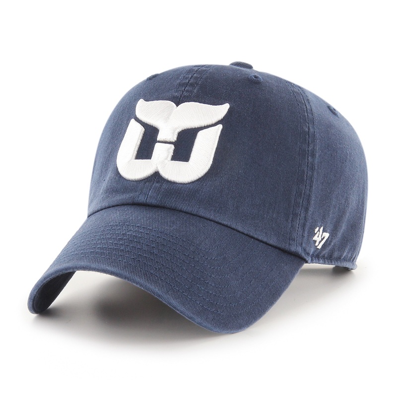 Hartford Whalers NHL 47 Brand Men’s Navy Vintage Clean Up Adjustable Hat