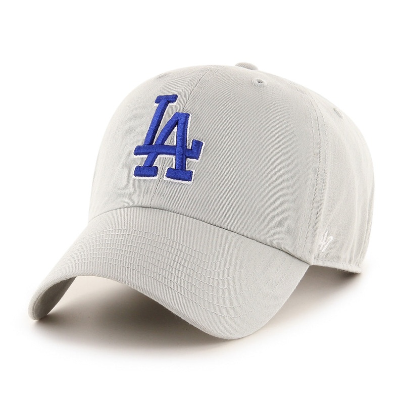 Los Angeles Dodgers MLB 47 Brand Men’s Grey Clean Up Adjustable Hat