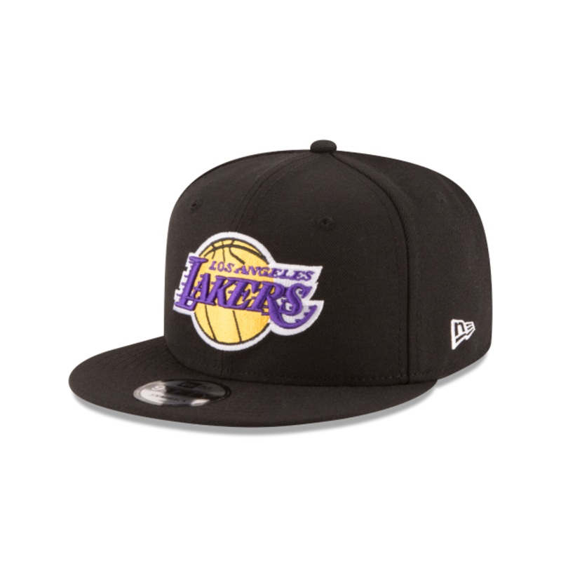 Los Angeles Lakers NBA New Era Men’s Black 9Fifty Team Color Snapback