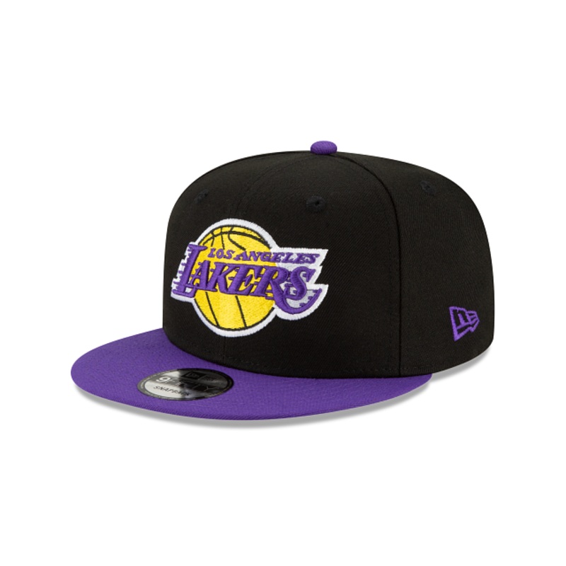 Los Angeles Lakers NBA New Era Men’s Black Purple 9Fifty 2 Tone Snapback