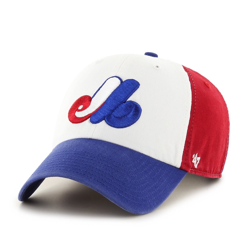 Montreal Expos MLB 47 Brand Men’s Tricolor Clean Up Adjustable Hat