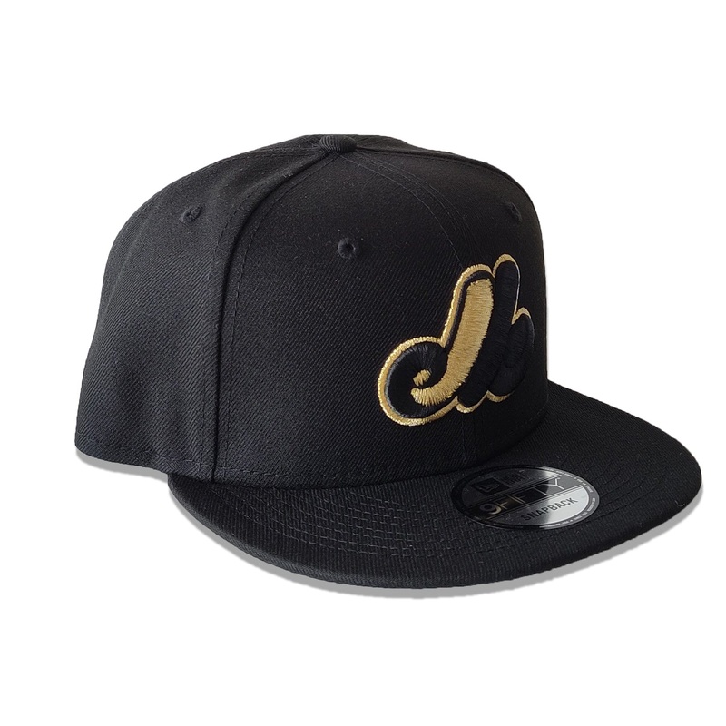 Montreal Expos MLB New Era Men’s Black/Gold 9Fifty Cooperstown Snapback