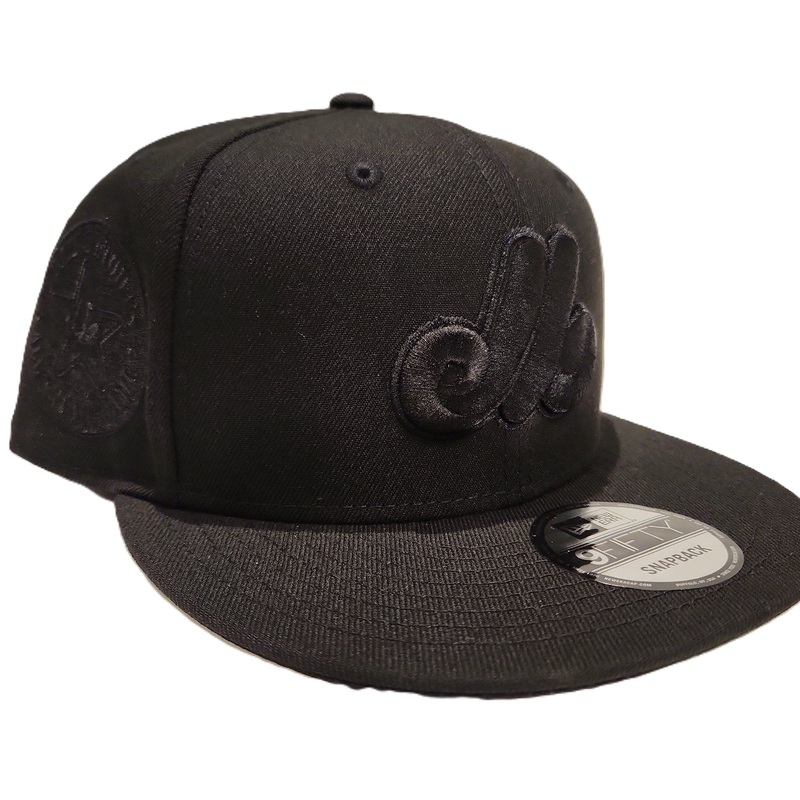Montreal Expos MLB New Era Men’s Black on Black 9Fifty 1982 Cooperstown All Star Game Patch Snapback