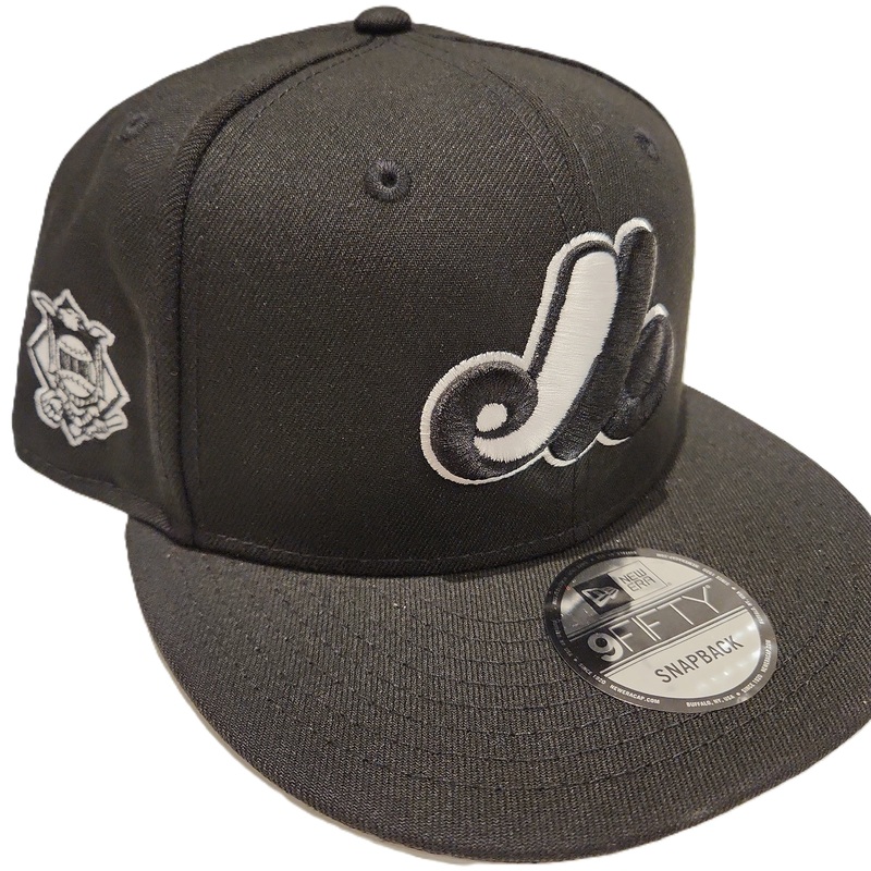 Montreal Expos MLB New Era Men’s Black/White 9Fifty Cooperstown National League Patch Snapback