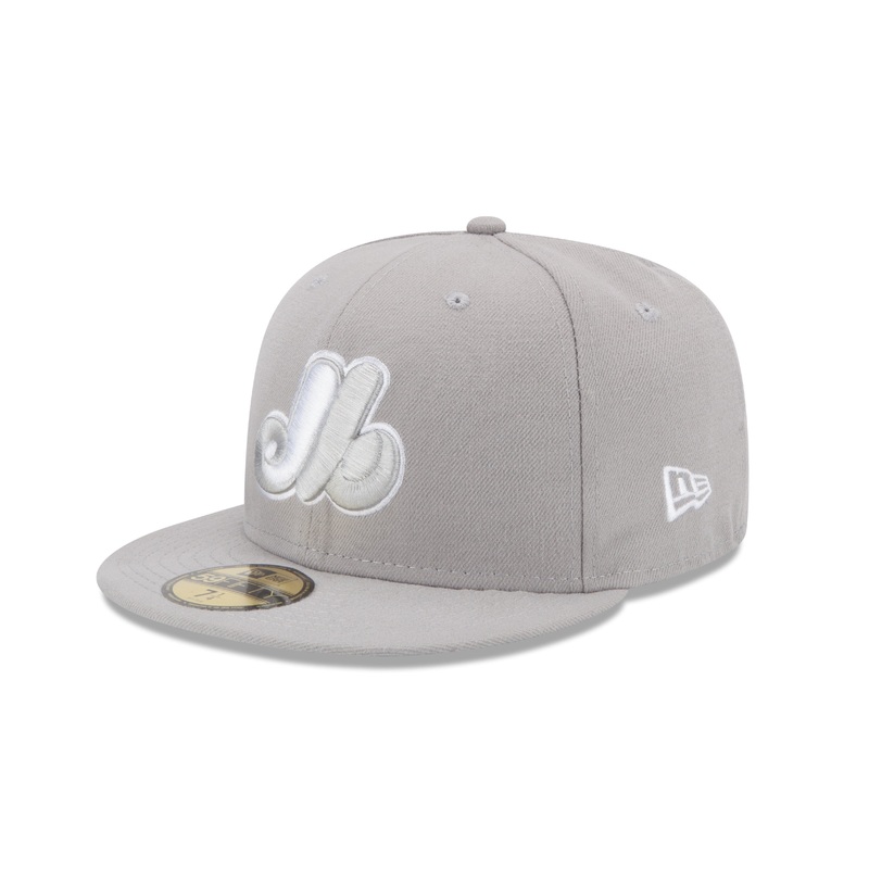 Montreal Expos MLB New Era Men’s Grey 59Fifty Cooperstown Fitted Hat