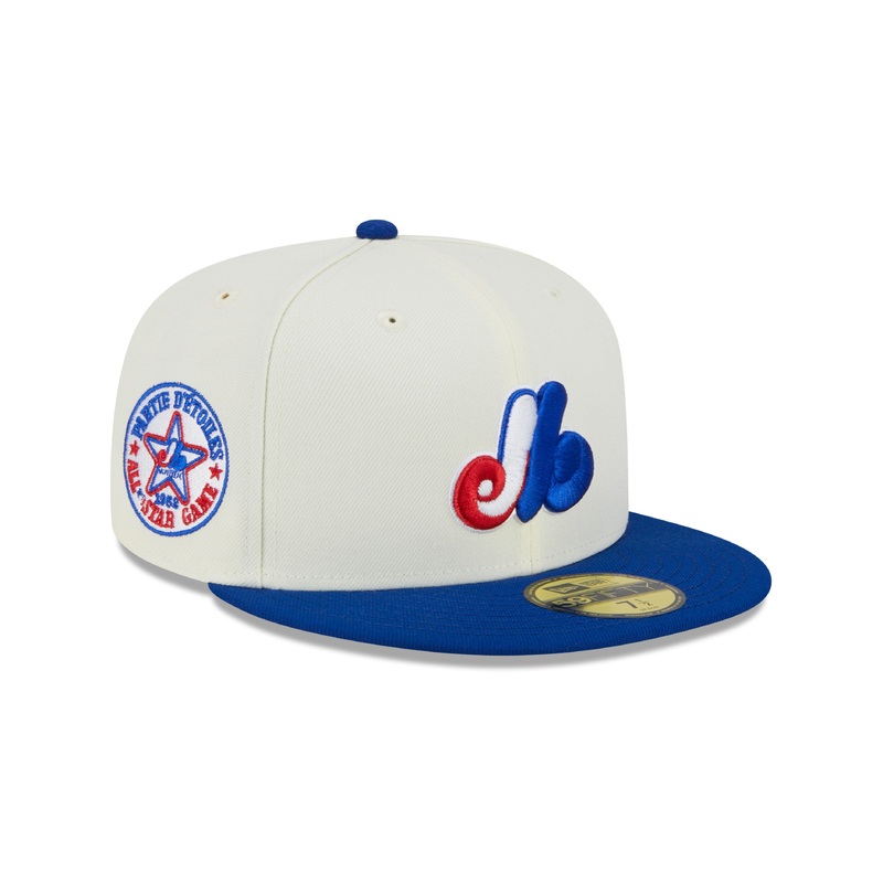 Montreal Expos MLB New Era Men’s Off-White 59Fifty 1982 Cooperstown All Star Game Fitted Hat