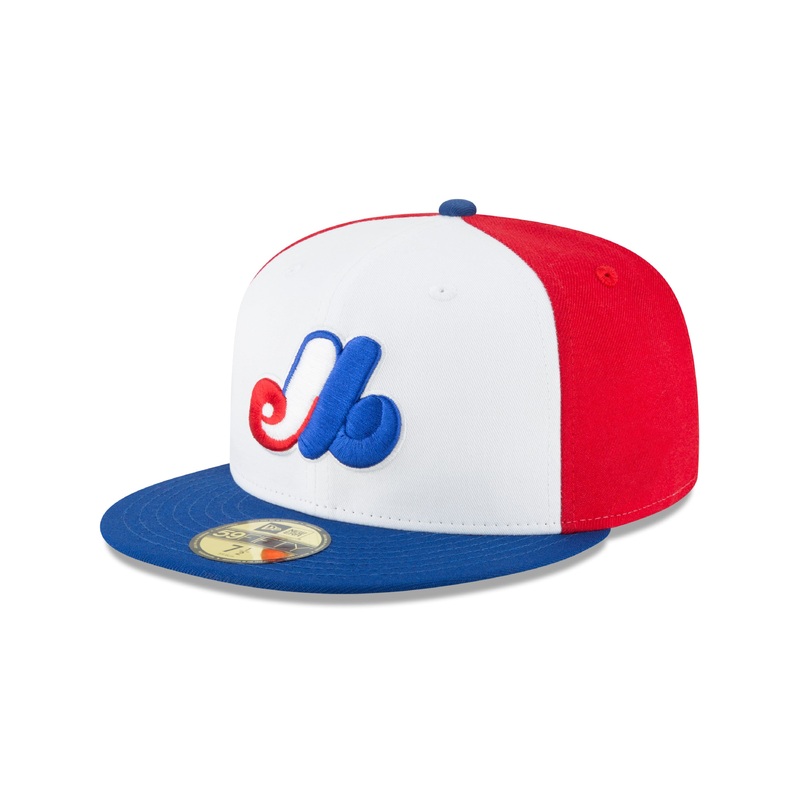 Montreal Expos MLB New Era Men’s Tricolor 59Fifty Cooperstown Fitted Hat
