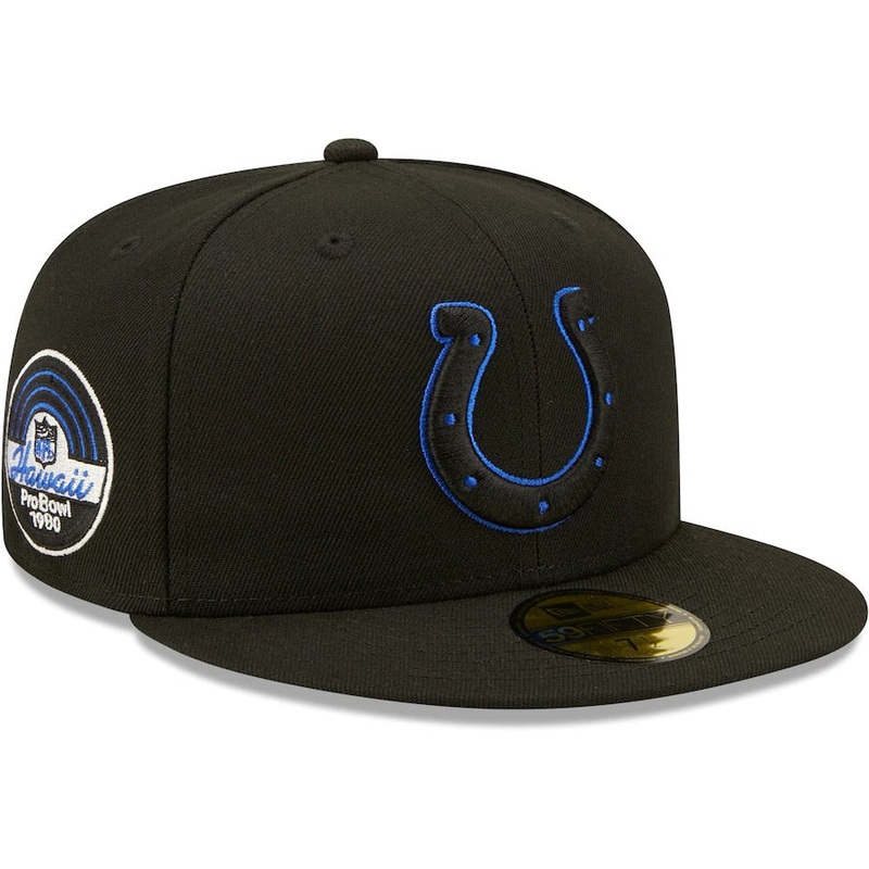 New Era Indianapolis Colts Black Royal Undervisor 1980 NFL Pro Bowl 59FIFTY Fitted Hat