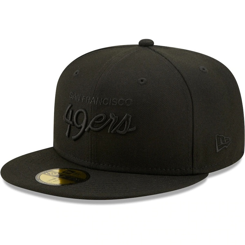 New Era San Francisco 49ers Black on Black Alternate Logo 59FIFTY Fitted Hat