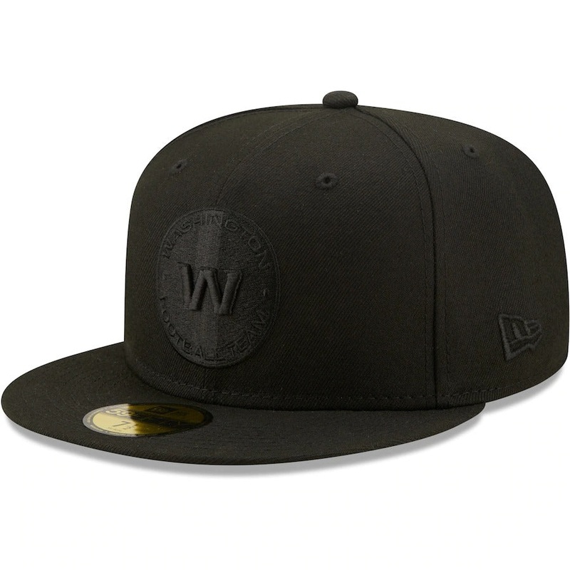 New Era Washington Football Team Black on Black Alternate Logo 59FIFTY Fitted Hat
