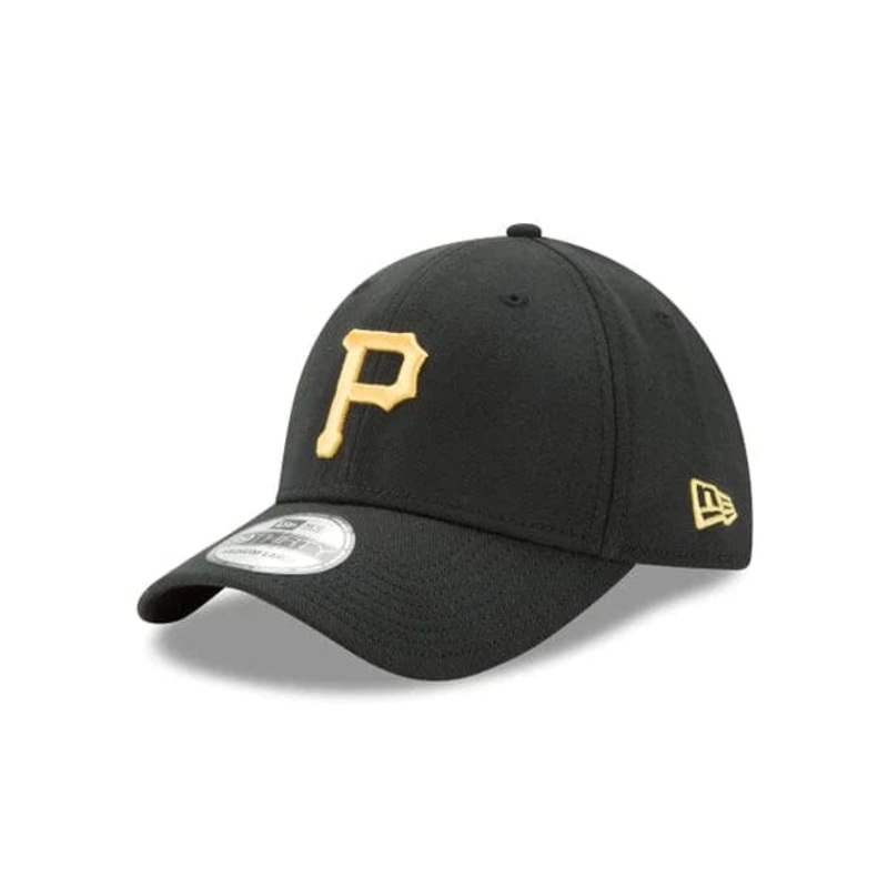 Pittsburgh Pirates MLB New Era Men’s Black 39Thirty Team Classic Stretch Fit Hat