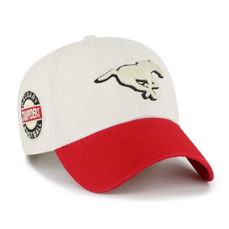 Calgary Stampeders CFL 47 Brand Men’s White/Red Sidestep Clean Up Adjustable Hat