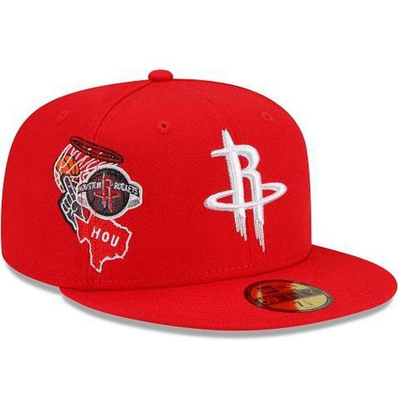 New Era Houston Rockets Fan Out 59fifty Fitted Hat