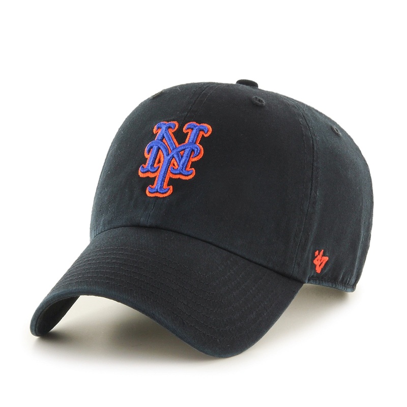 New York Mets MLB 47 Brand Men’s Black Clean Up Adjustable Hat