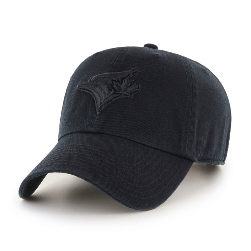 Toronto Blue Jays MLB 47 Brand Men’s Black on Black Clean Up Adjustable Hat