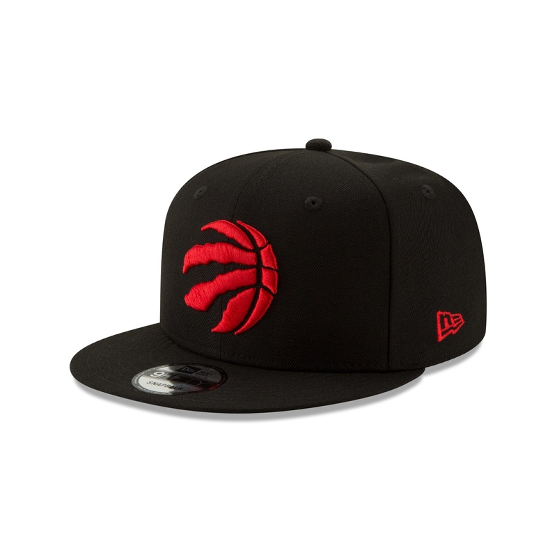 Toronto Raptors NBA New Era Men’s Black 9Fifty Red Logo Champions Rectangle Patch Snapback