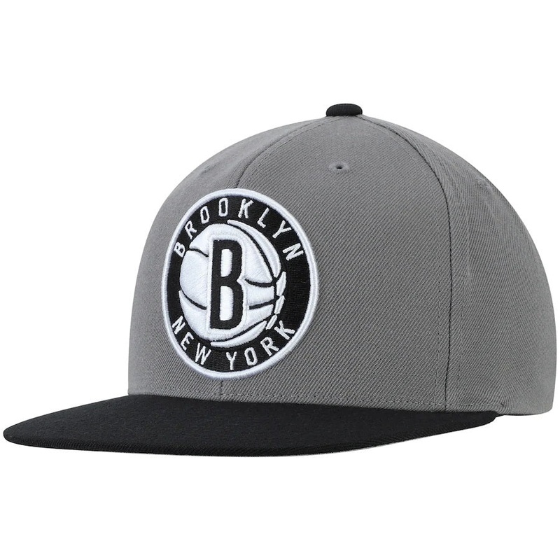 Brooklyn Nets NBA Mitchell & Ness Men’s Grey Two Tone Snapback