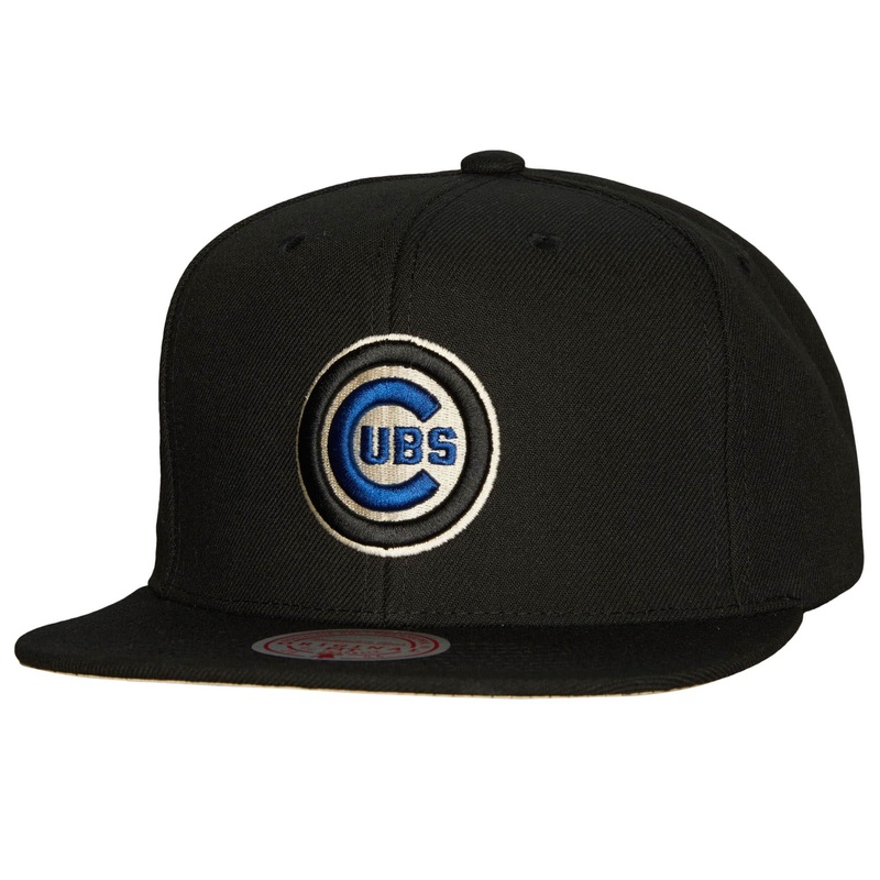 Chicago Cubs MLB Mitchell & Ness Men’s Black Team Classic Snapback