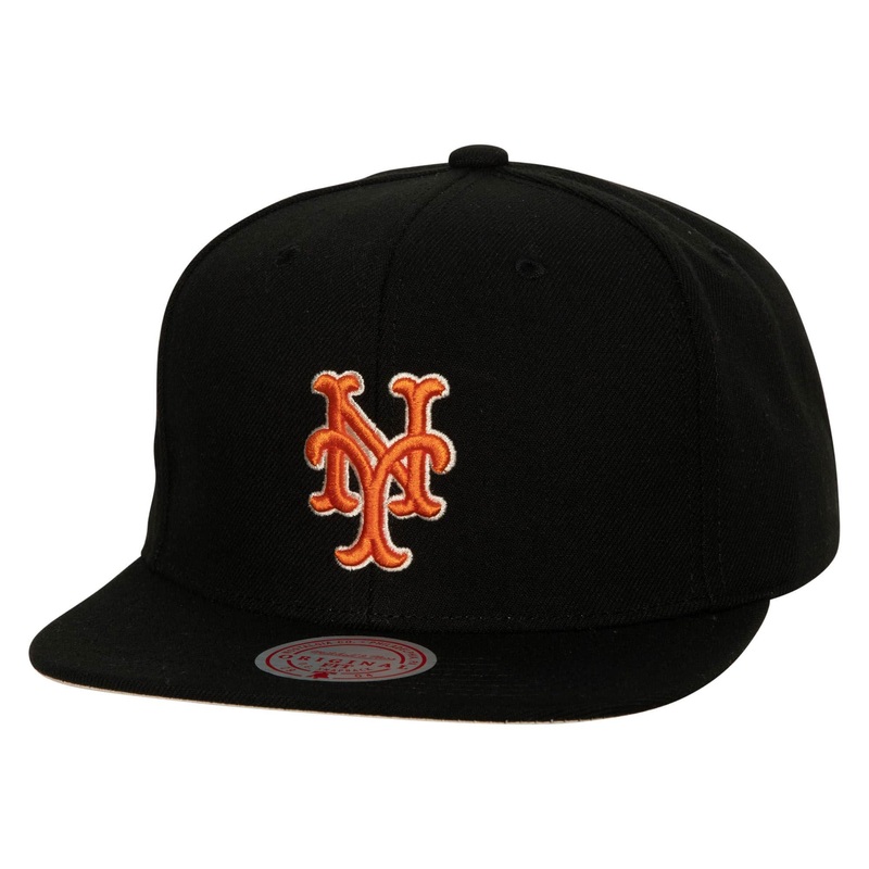 New York Mets MLB Mitchell & Ness Men’s Black Team Classic Snapback