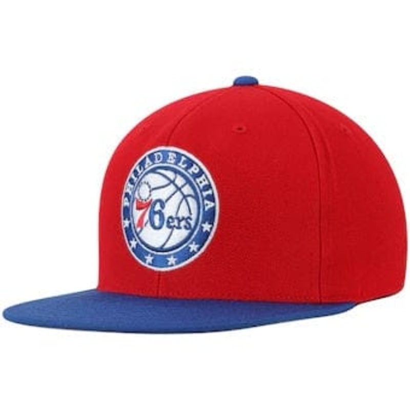 Philadelphia 76ers NBA Mitchell & Ness Men’s Red Wool Two Tone Snapback