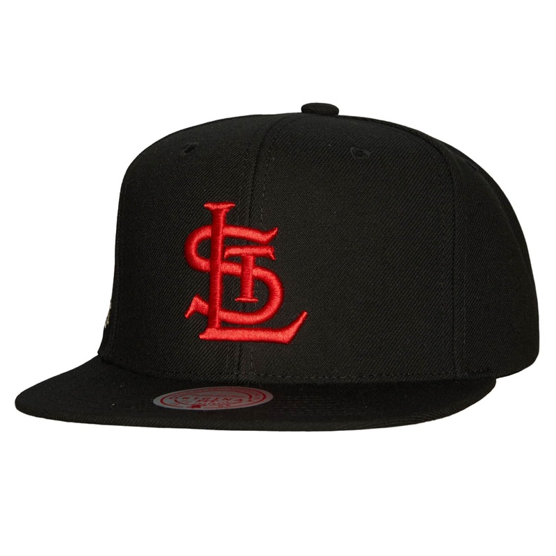 St. Louis Cardinals MLB Mitchell & Ness Men’s Black Team Classic Snapback
