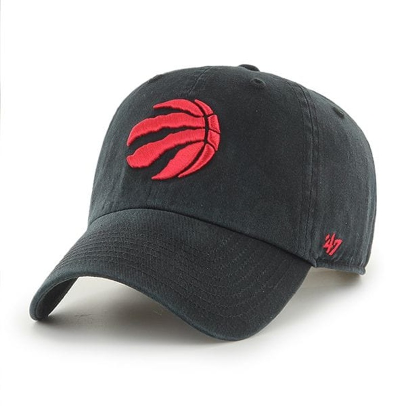 Toronto Raptors NBA 47 Brand Men’s Black Clean Up Adjustable Hat
