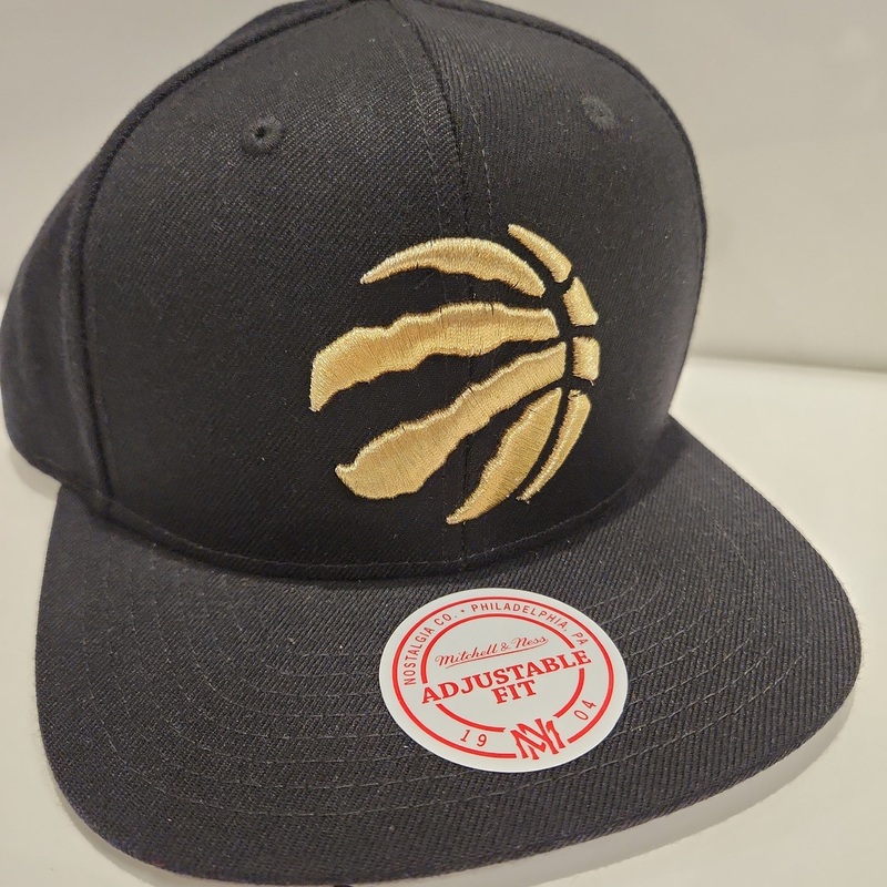 Toronto Raptors NBA Mitchell & Ness Men’s Black Gold Ball Snapback