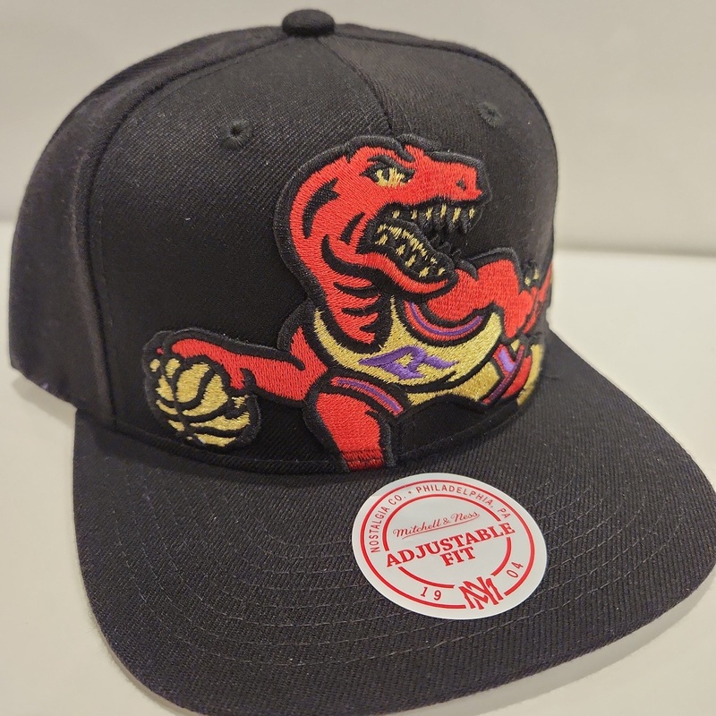 Toronto Raptors NBA Mitchell & Ness Men’s Black XL Crop Dino Snapback