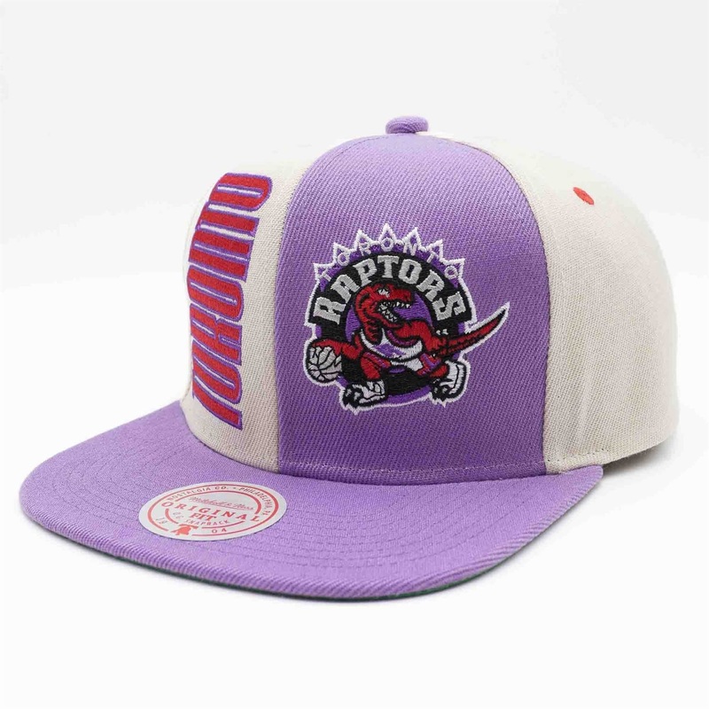 Toronto Raptors NBA Mitchell & Ness Men’s Off White Pop Panel Snapback