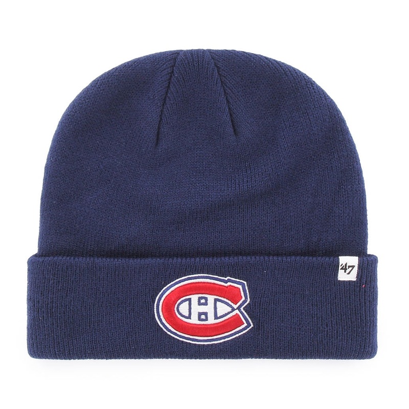 Montreal Canadiens NHL 47 Brand Men’s Navy Raised Cuff Knit Hat