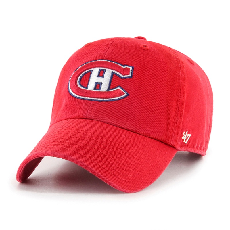 Montreal Canadiens NHL 47 Brand Men’s Red 1945 Vintage Clean Up Adjustable Hat