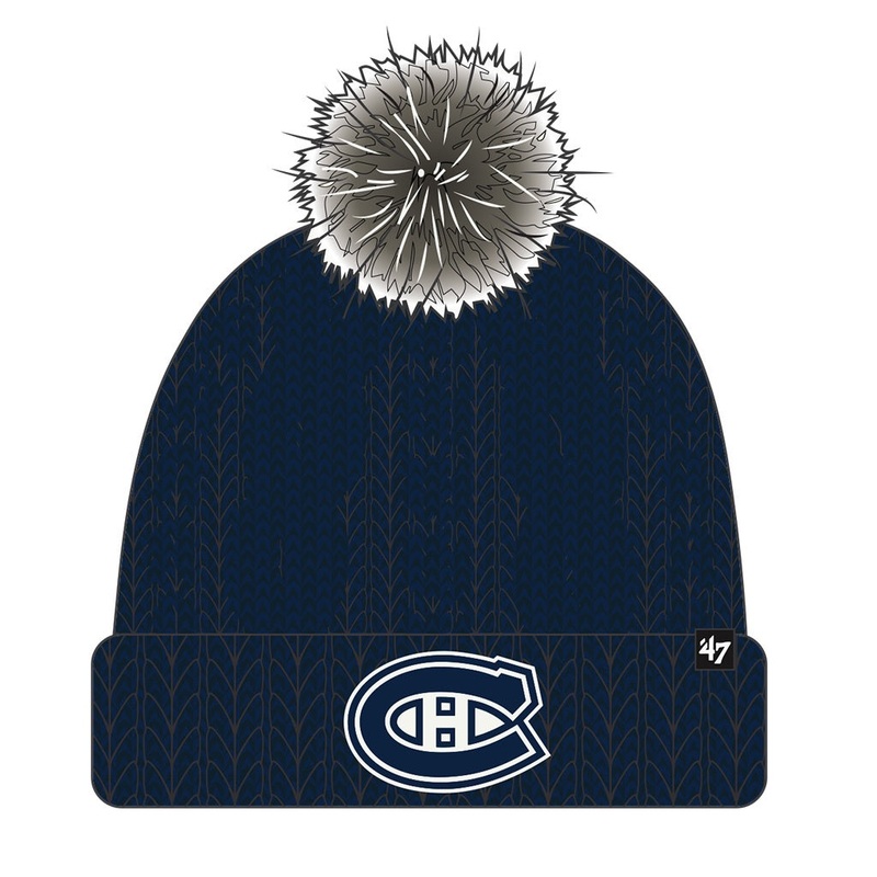 Montreal Canadiens NHL 47 Brand Women’s Navy Meeko Cuff Pom Knit
