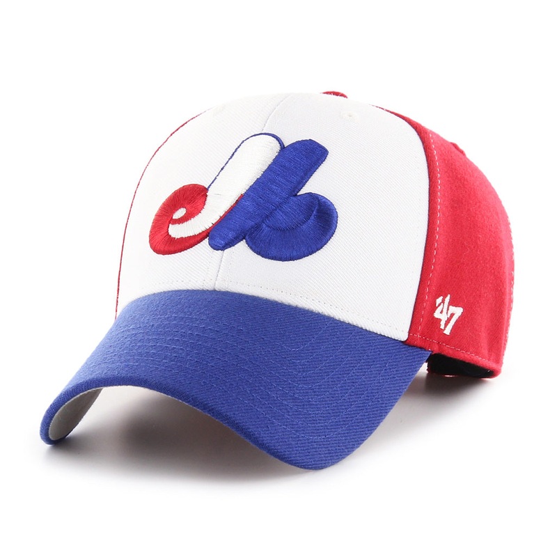 Montreal Expos MLB 47 Brand Men’s Tricolor Cooperstown MVP Adjustable Hat