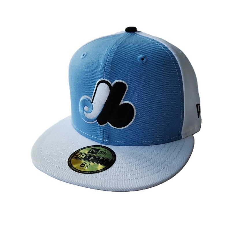 Montreal Expos MLB New Era Men’s Light Blue/White 59Fifty Cooperstown Fitted Hat