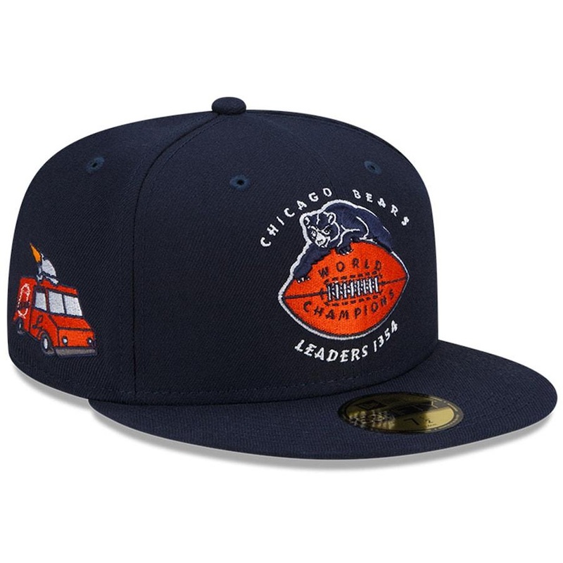 New Era Leaders 1354 x Chicago Bears 1946 Logo Navy/Orange 59FIFTY Fitted Hat