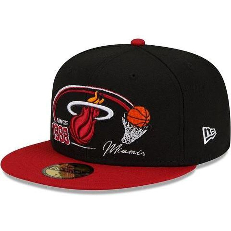 New Era Miami Heat Two-Tone Hoops 59fifty Fitted Hat