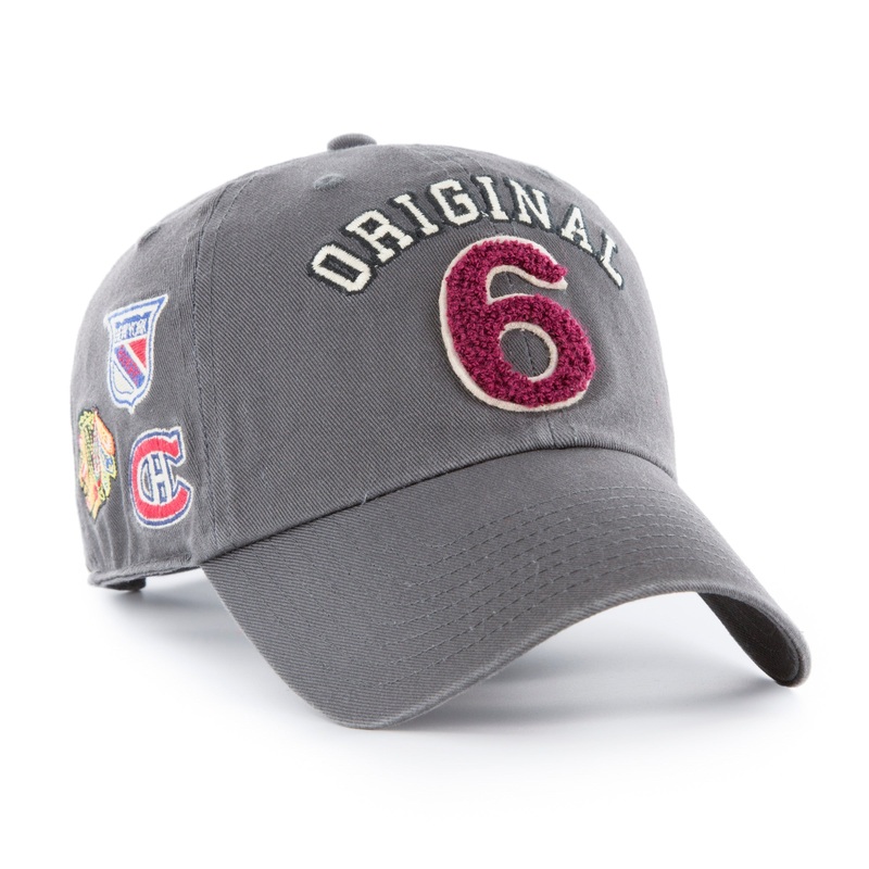 Original Six NHL 47 Brand Men’s Grey Vintage Rink Clean Up Adjustable Hat