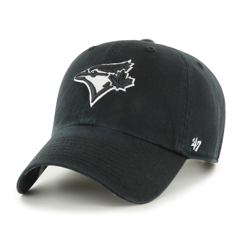 Toronto Blue Jays MLB 47 Brand Men’s Black Dark Tropic Clean Up Adjustable Hat
