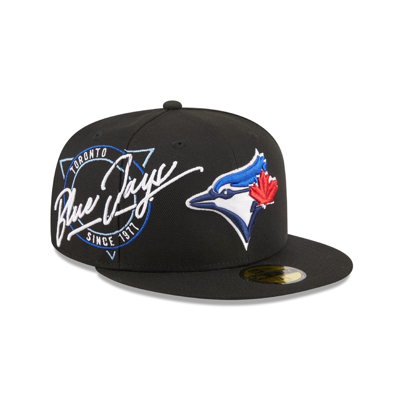 Toronto Blue Jays MLB New Era Men’s Black 59Fifty E3 One On Fitted Hat