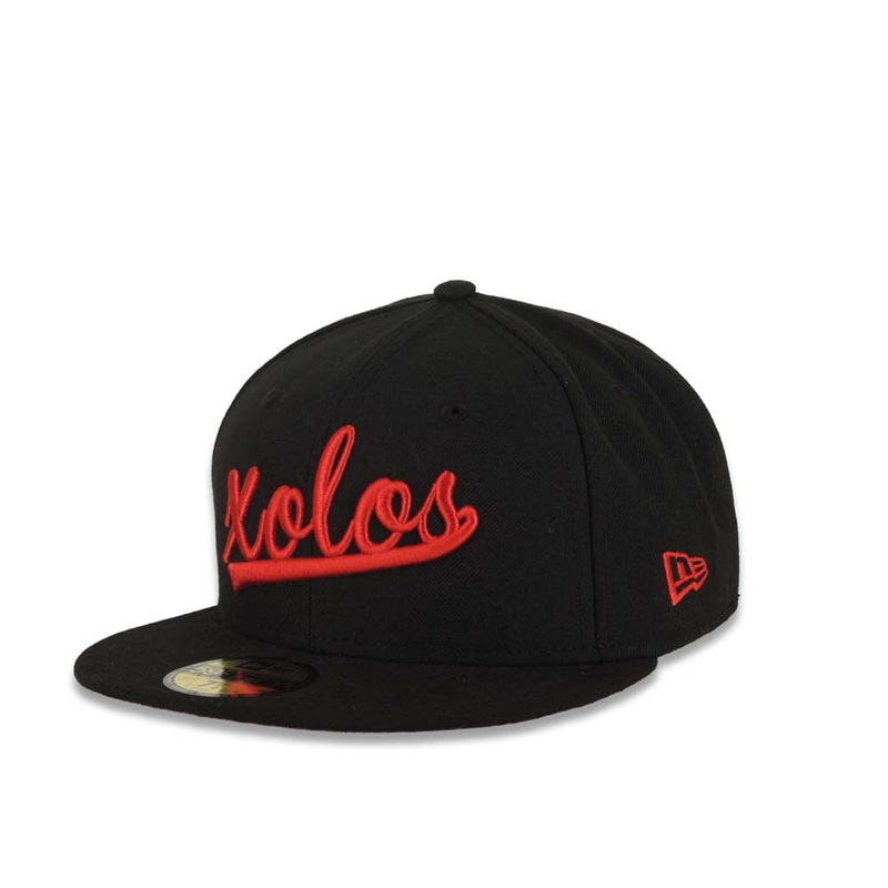 Xolos de Tijuana Liga MX New Era 59FIFTY 5950 Fitted Cap Hat Red Crown/Visor Red/White Text Logo