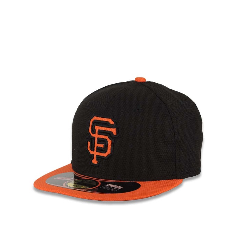 (Youth/Adult) San Francisco Giants New Era 59FIFTY 5950 Diamond Era Kid Fitted Cap Hat Black Crown Orange Visor Orange/Black Logo