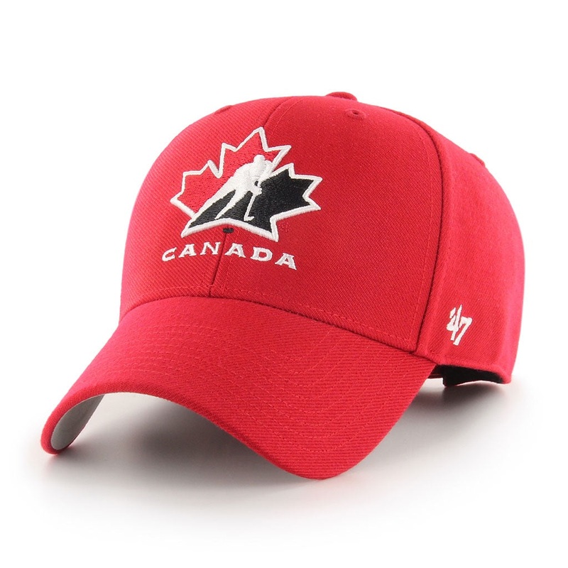 Hockey Canada IIHF 47 Brand Men’s Red MVP Adjustable Hat