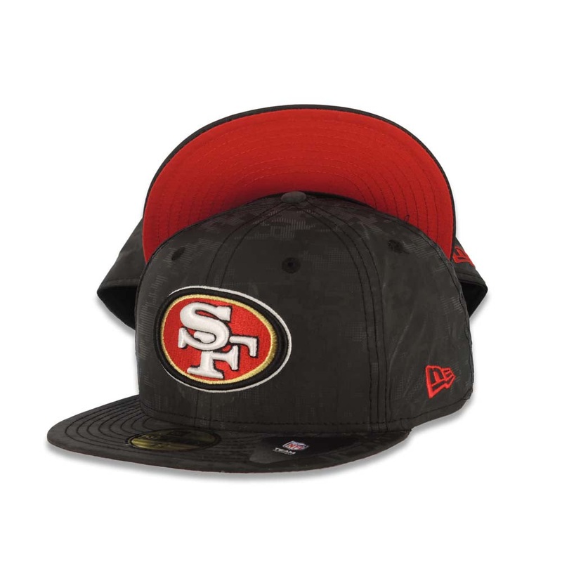 San Francisco 49ERS New Era NFL 59FIFTY 5950 Fitted Cap Hat Digital Desert Camo Crown/Visor Team Color Logo