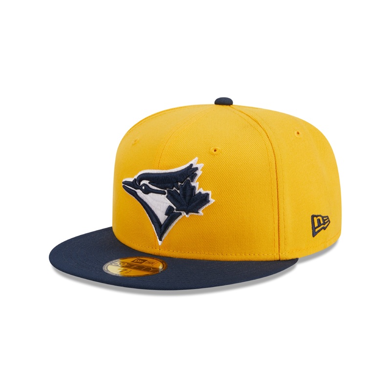Toronto Blue Jays MLB New Era Men’s Navy/Yellow 59Fifty Two Tone Color Pack Fitted Hat