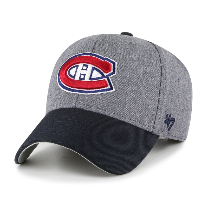 Montreal Canadiens NHL 47 Brand Men’s Grey Black Granite MVP Adjustable Hat