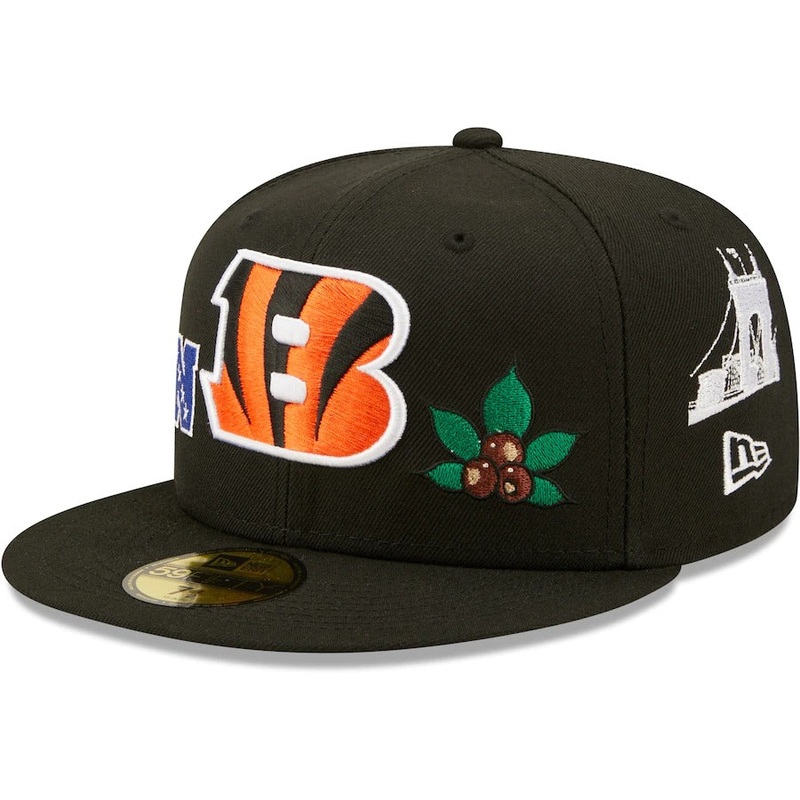 New Era Cincinnati Bengals Black Team Local 59FIFTY Fitted Hat
