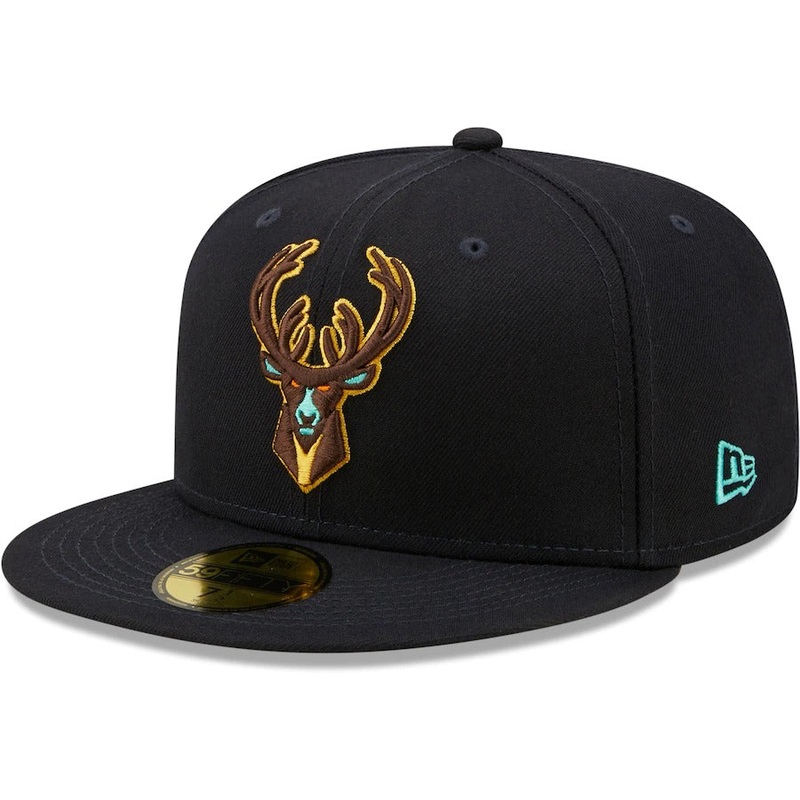 New Era Milwaukee Bucks Navy/Mint 59FIFTY Fitted Hat