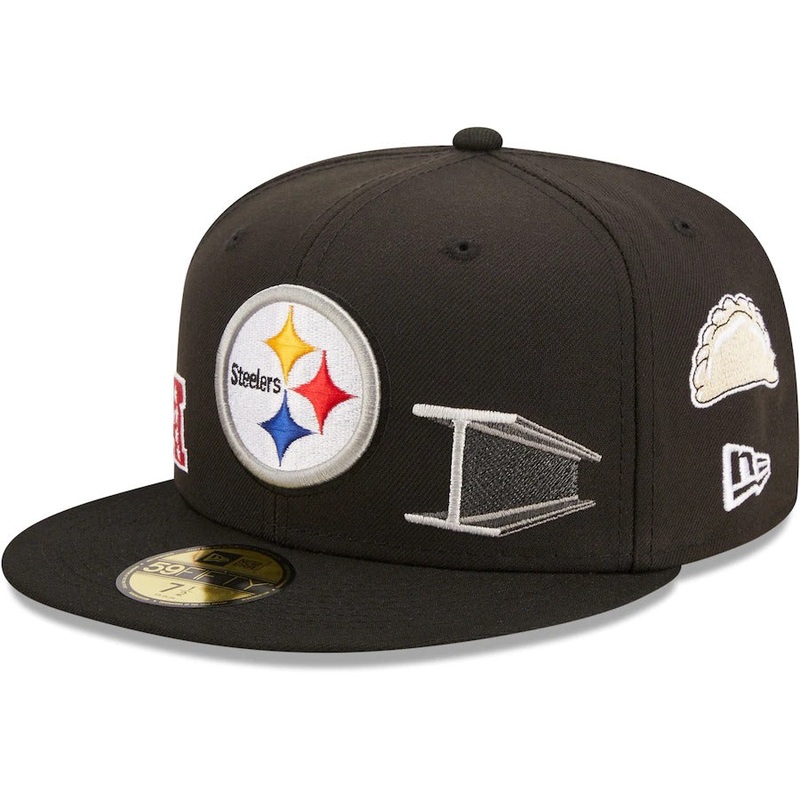New Era Pittsburgh Steelers Black Team Local 59FIFTY Fitted Hat